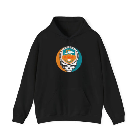 Grateful Dead - Miami Dolphins Stealie Grateful Dead Hooded Sweatshirt - NFL - StealieShop