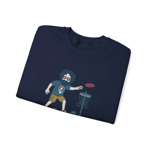 Grateful Dead - Disc Golfin' Jerry | Life is dead. Crewneck Sweatshirt - StealieShop