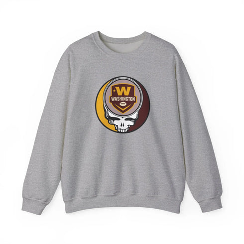 Grateful Dead - Washington Commanders Grateful Dead Stealie Crewneck Sweatshirt - NFL - StealieShop