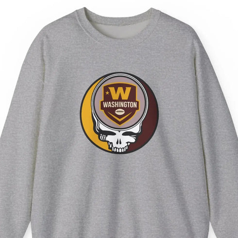 Grateful Dead - Washington Commanders Grateful Dead Stealie Crewneck Sweatshirt - NFL - StealieShop