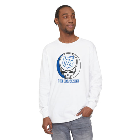 Custom Hockey Garment-Dyed Long Sleeve T-Shirt (69)