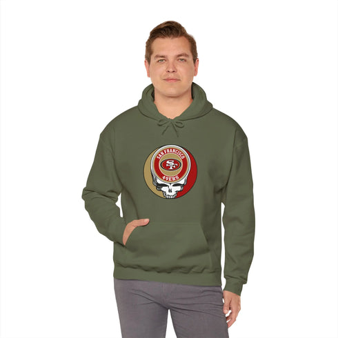 San Francisco 49ers Grateful Dead Hooded Sweatshirt Printify