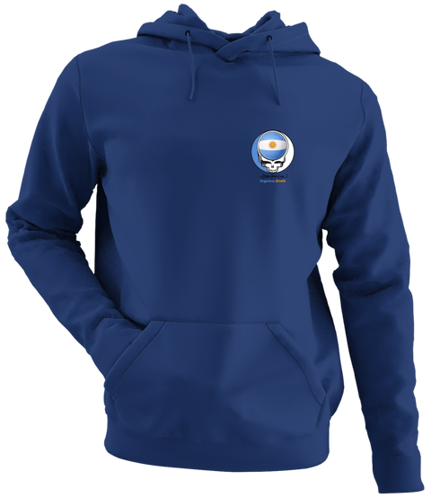 Argentina FIFA World Cup - Premium Grateful Dead Left Chest Hoodie - Navy
