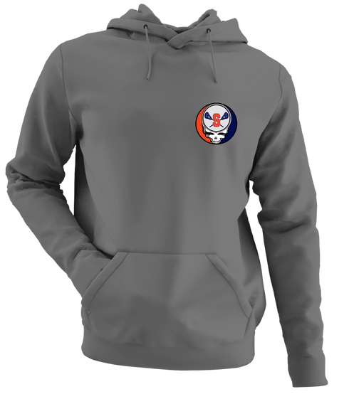 Syracuse Lacrosse - Premium Grateful Dead Left Chest Hoodie - Charcoal