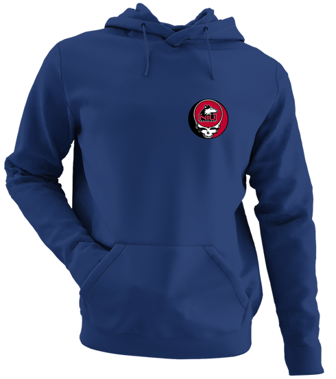 NIU - Premium Grateful Dead Left Chest Hoodie - Navy - 2
