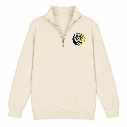 University of Michigan - Premium Grateful Dead Quarter-Zip Pullover - Sand - 1