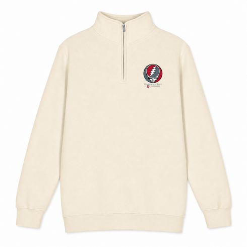 Washington State University - Premium Grateful Dead Quarter-Zip Pullover - Sand - 1
