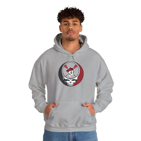 Grateful Dead - Ohio Wesleyan Lacrosse Stealie Two-Sided Unisex Heavy Blend Hoodie - StealieShop