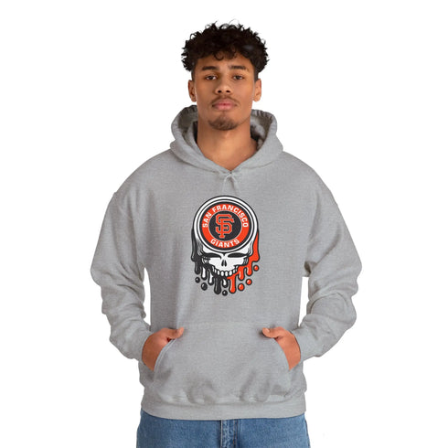 San Francisco Giants Dripping Stealie Unisex Heavy Blend Hoodie - MLB Printify