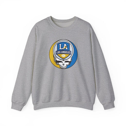 Grateful Dead - Los Angeles Chargers Grateful Dead Stealie Crewneck Sweatshirt - NFL - StealieShop