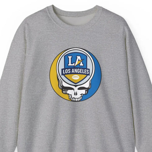 Grateful Dead - Los Angeles Chargers Grateful Dead Stealie Crewneck Sweatshirt - NFL - StealieShop