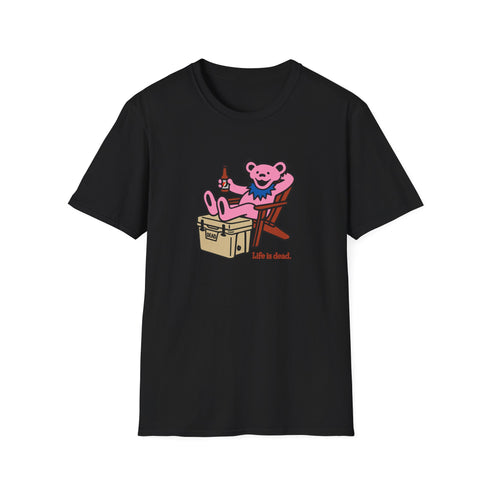 Chillin' Bear - Pink - Life is dead. Grateful Dead T-Shirt