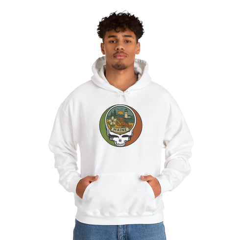 Grateful Dead - Maine State Stealie Unisex Heavy Blend Hoodie - StealieShop