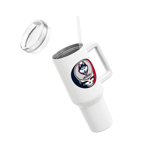 Grateful Dead - UCONN Stealie "Fat Man" Tumbler, Double Insulated 40oz Travel Mug - StealieShop