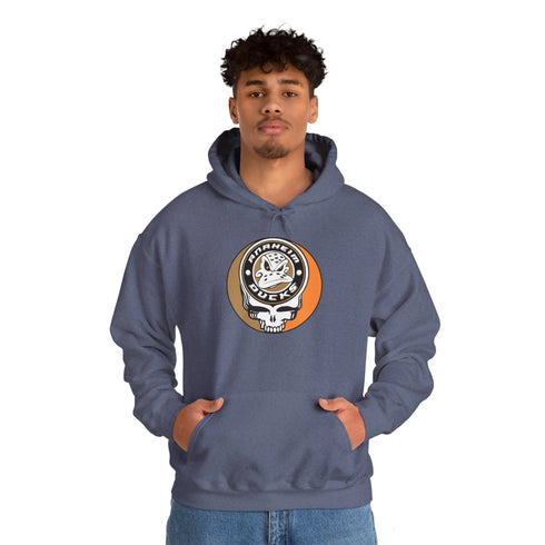 Anaheim Ducks Grateful Dead Unisex Heavy Blend Hoodie - Hooded Sweatshirt - StealieShop
