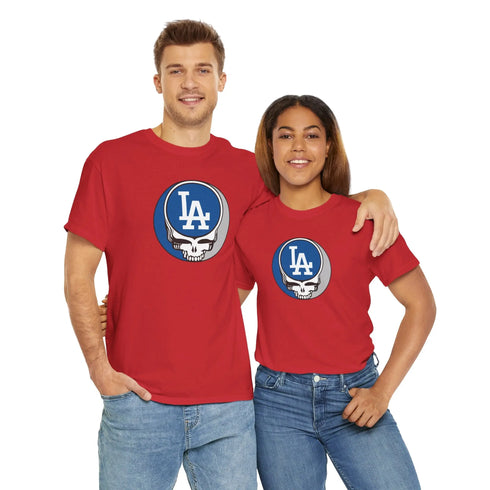 Los Angeles Dodgers Grateful Dead Steal Your Face T-Shirt StealieShop