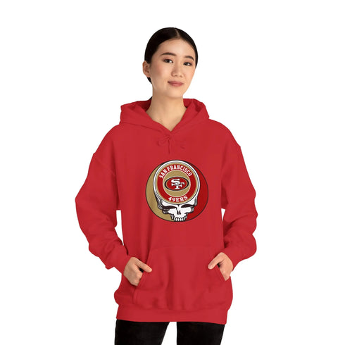 San Francisco 49ers Grateful Dead Hooded Sweatshirt Printify