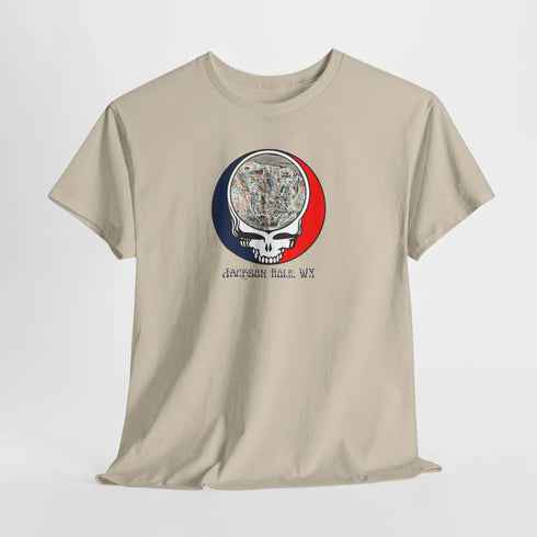 Jackson Hole Trail Map Stealie Grateful Dead T-Shirt