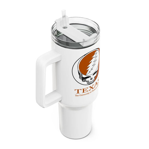 Grateful Dead - University of Texas Stealie "Fat Man" Tumbler, Double Insulated 40oz Travel Mug - StealieShop