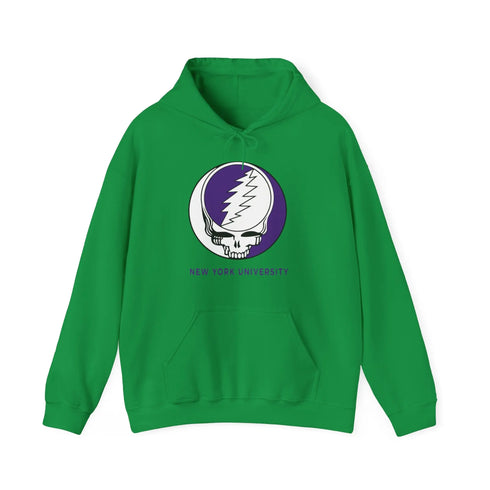 New York University Grateful Dead Hoodie - Hooded Sweatshirt - NYU - StealieShop