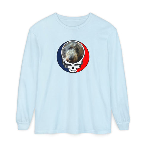 Custom Dog Garment-Dyed Long Sleeve T-Shirt (153)