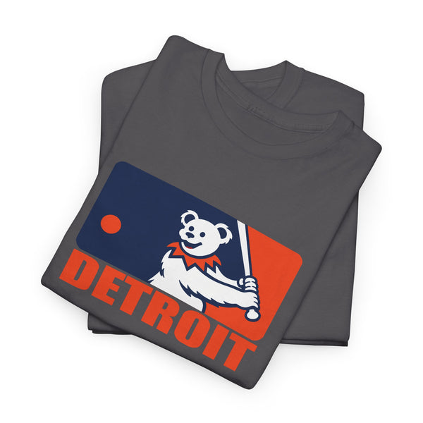 Detroit Tigers Dancing Bear MLB Logo Unisex Grateful Dead T-Shirt