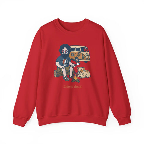 Grateful Dead - Jerry and Frank are Camping | Life is dead. Crewneck Sweatshirt - StealieShop