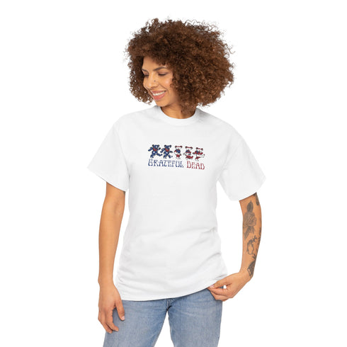 American Flag Dancing Bears Unisex Grateful Dead T-Shirt
