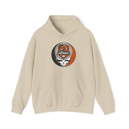 Grateful Dead - Cincinnati Bengals Stealie Grateful Dead Hooded Sweatshirt - NFL - StealieShop