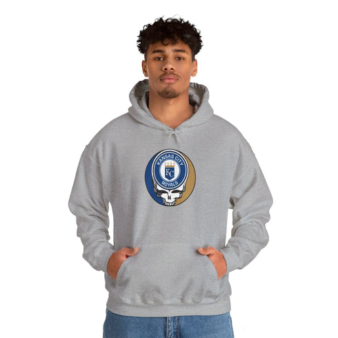 Kansas City Royals Grateful Dead Unisex Heavy Blend Hoodie - Hooded Sweatshirt - StealieShop