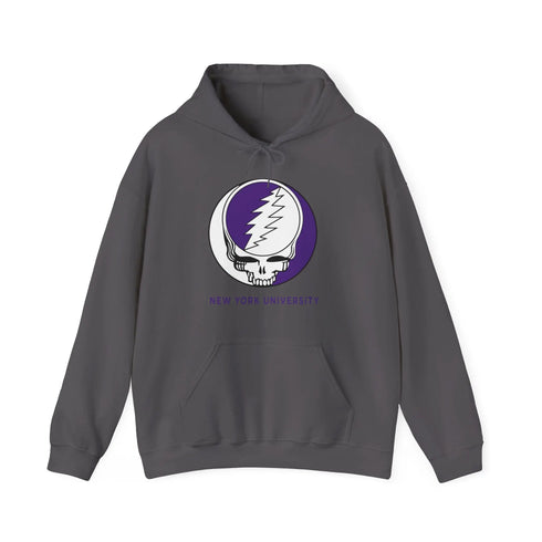 New York University Grateful Dead Hoodie - Hooded Sweatshirt - NYU - StealieShop