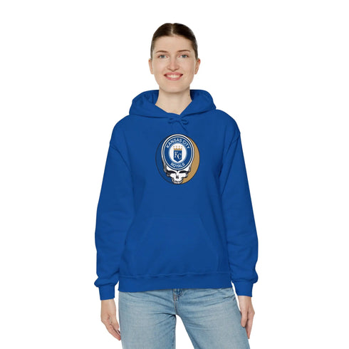 Kansas City Royals Grateful Dead Unisex Heavy Blend Hoodie - Hooded Sweatshirt - StealieShop
