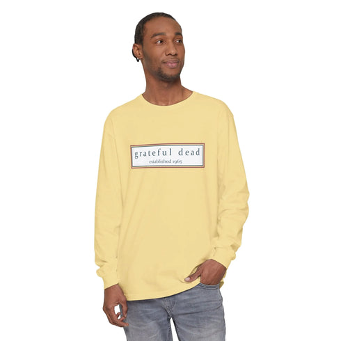 Grateful Dead - Grateful Dead Dancing Bear Two-Sided Vineyard Collection Garment-dyed Long Sleeve T-Shirt - StealieShop