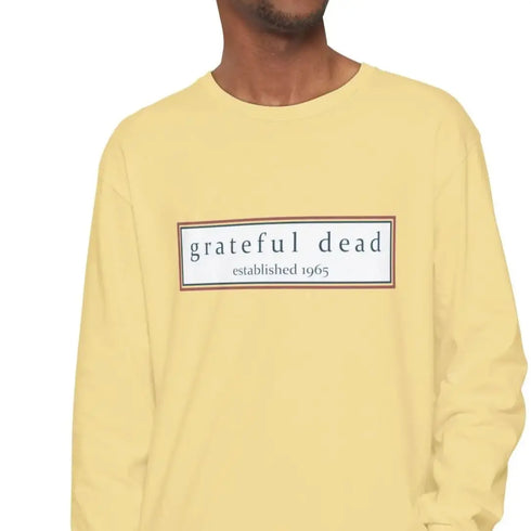 Grateful Dead - Grateful Dead Dancing Bear Two-Sided Vineyard Collection Garment-dyed Long Sleeve T-Shirt - StealieShop