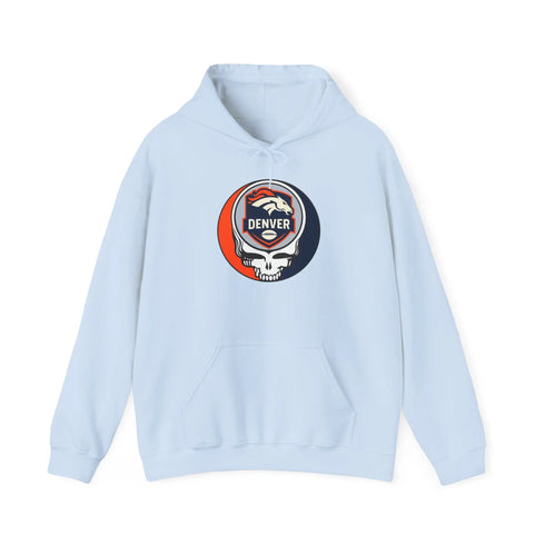 Grateful Dead - Denver Broncos Stealie Grateful Dead Hooded Sweatshirt - NFL - StealieShop