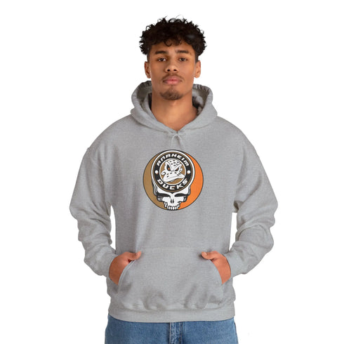 Anaheim Ducks Grateful Dead Unisex Heavy Blend Hoodie - Hooded Sweatshirt - StealieShop