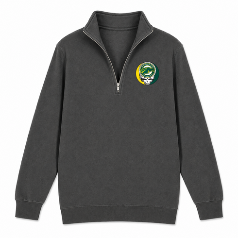 Skidmore - Premium Grateful Dead Quarter-Zip Pullover - Charcoal - 6