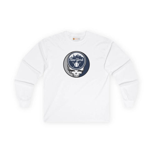 Grateful Dead - New York Yankees Classic Stealie Long Sleeve Tee - MLB - StealieShop