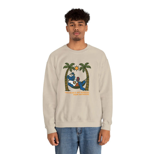 Grateful Dead - This Bear's Not Workin' From Anywhere | Life is dead. Crewneck Sweatshirt - StealieShop