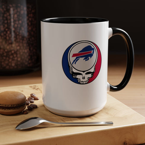 Grateful Dead - The Gridiron Collection: Buffalo Bills Grateful Dead Stealie Coffee Mug - StealieShop