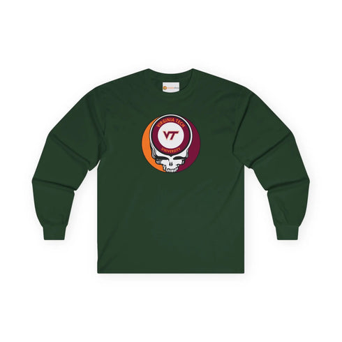 Virginia Tech Grateful Dead Long Sleeve Tee StealieShop