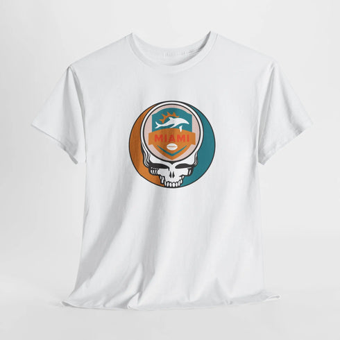 Grateful Dead - Miami Football Steal Your Face T-Shirt - Dolphins / NFL - StealieShop
