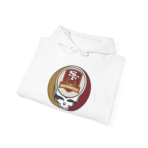 Grateful Dead - San Francisco 49ers Stealie Grateful Dead Hooded Sweatshirt - NFL - StealieShop