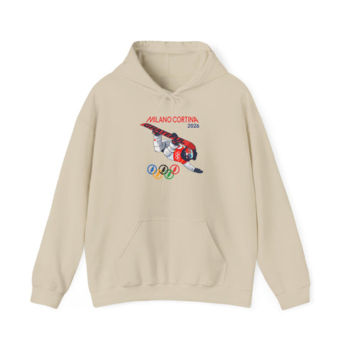'Snowboardin' Jerry' 2026 Milano Cortina Olympics Unisex Heavy Blend Hoodie
