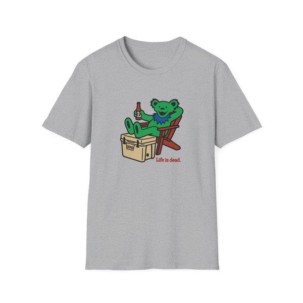 Chillin' Bear - Green - Life is dead. Grateful Dead T-Shirt