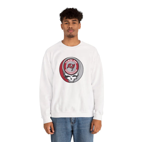 Grateful Dead - Tampa Bay Bucaneers Grateful Dead Stealie Crewneck Sweatshirt - StealieShop