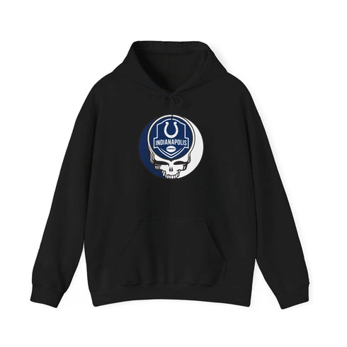 Grateful Dead - Indianapolis Colts Stealie Grateful Dead Hooded Sweatshirt - NFL - StealieShop