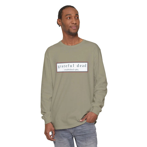 Grateful Dead - Grateful Dead Dancing Bear Two-Sided Vineyard Collection Garment-dyed Long Sleeve T-Shirt - StealieShop