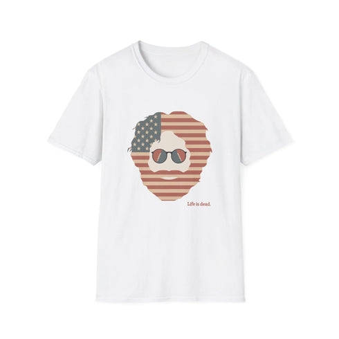 Grateful Dead - Stars & Stripes Jerry Life is dead. T-Shirt - StealieShop