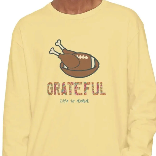 Life is dead. Turkey Day Unisex Garment-dyed Long Sleeve - Thanksgiving